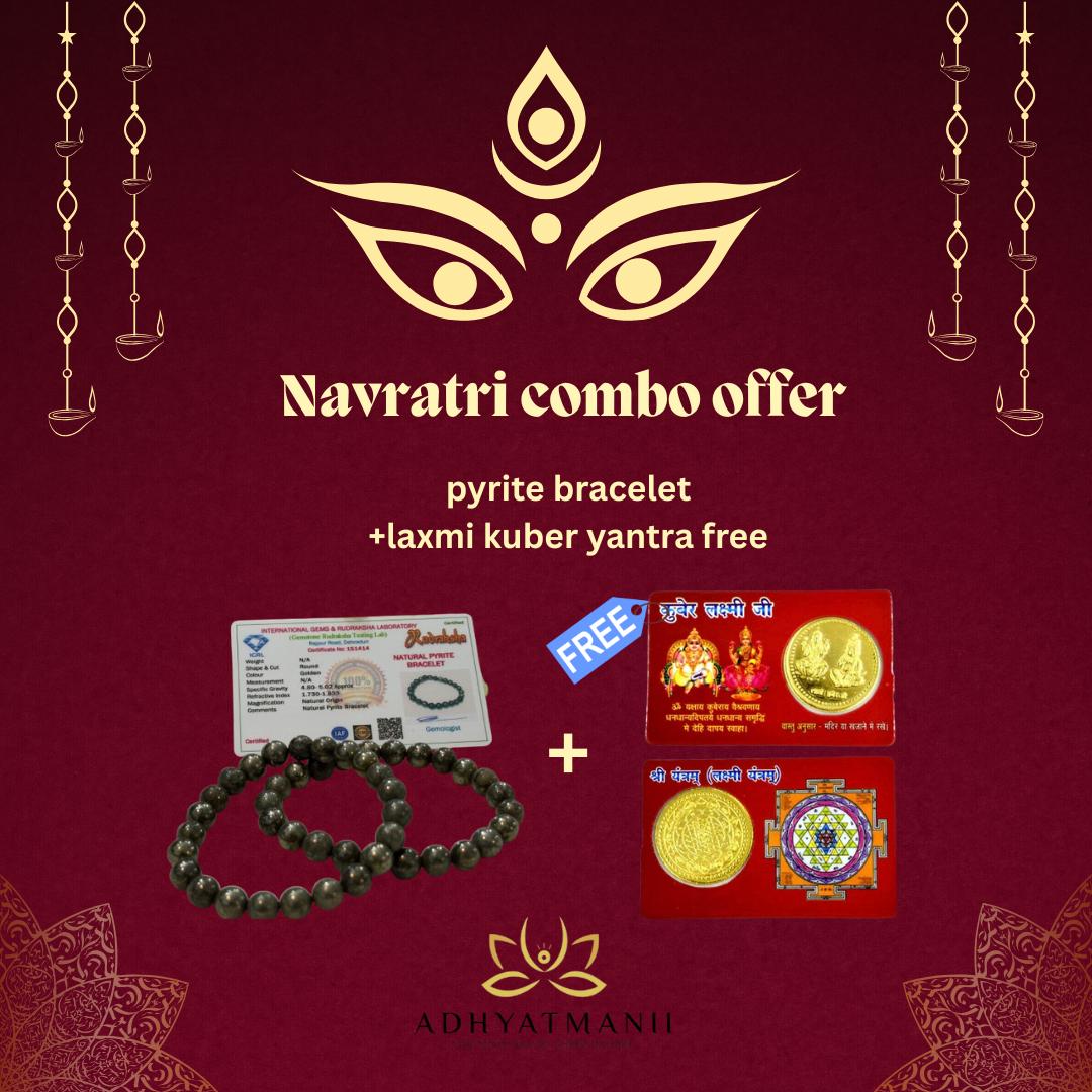 Pyrite Bracelet + Laxmi Kuber Yantra Free